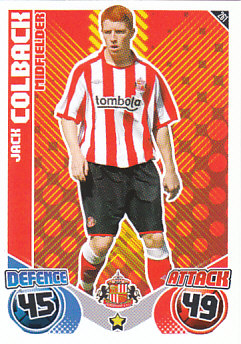 Jack Colback Sunderland 2010/11 Topps Match Attax #261